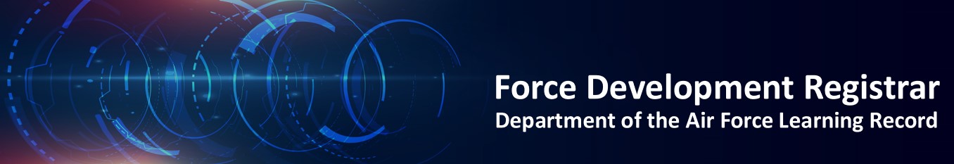 Department of the Air Force Learning Record Page Banner